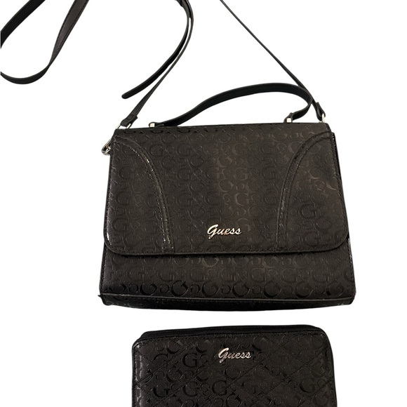 Guess Black Crossbody Bag and Wallet Set - Picture 2 of 4